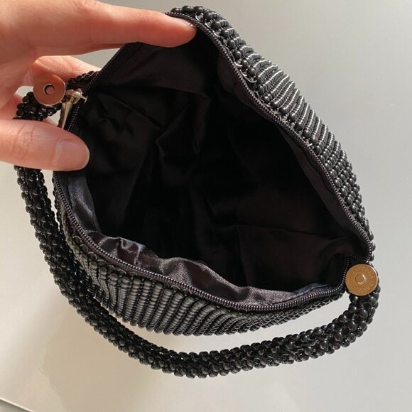 BLACK BEADED EVENING BAG - Picture 4 of 5